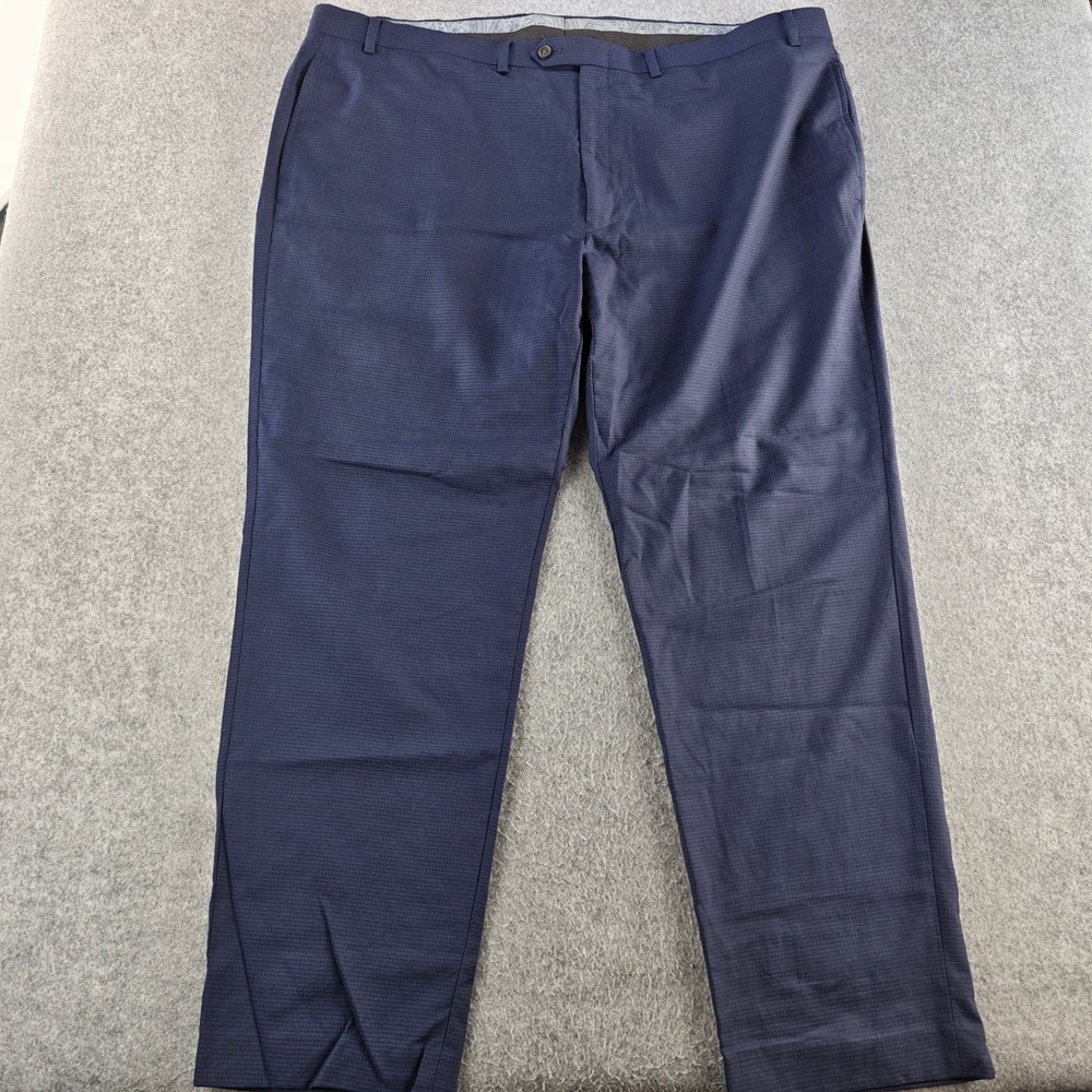Lauren Ralph Lauren Dress Pants Mens 46x32 Blue Wool Micro Check Total Comfort